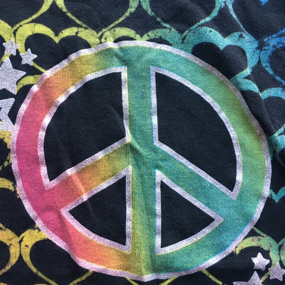 L.A.Movers Girls T-Shirt with Peace sign  M10/12 - Picture 3 of 5